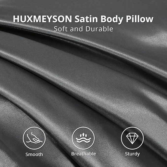 HUXMEYSON Body Pillow with Satin Pillowcase, Body Pillow - Image 3