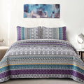 WONGS BEDDING Boho Quilt Set King Size, Lightweight Bedspread Coverlet Bedding by WONGSBEDDING
