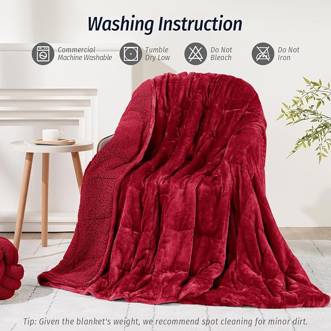 Wemore Sherpa Fleece Weighted Blanket - Image 6