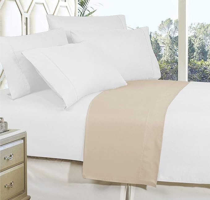 Elegant Comfort Premium Hotel Quality 1-Piece Flat Sheet, Luxury and Softest - Image 3