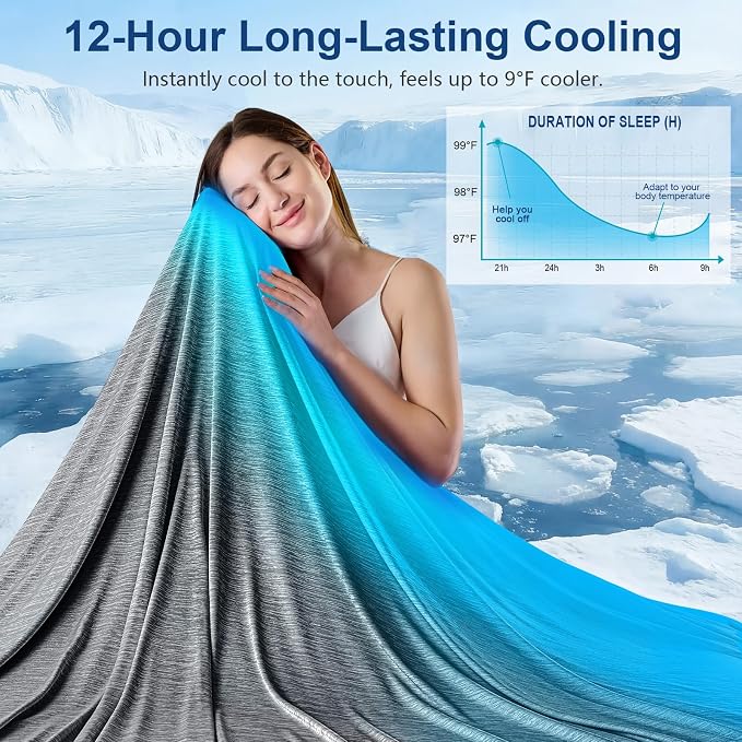 KMUSET Cooling Blanket King Size, Double Sided Summer Cooling Blankets - Image 2