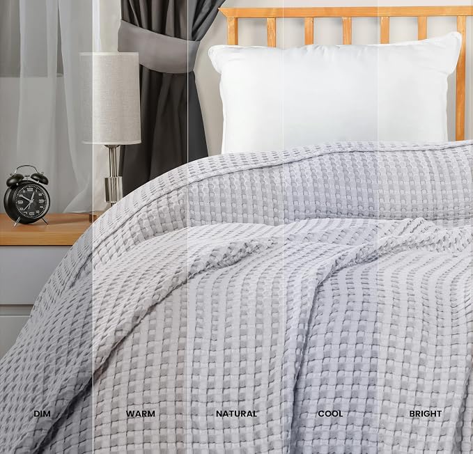 Utopia Bedding 100% Cotton Waffle Weave Blanket King Size - Image 5