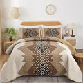 Dintszyayue Boho Queen Size Quilt Set, 3 Pieces Aztec Texture Bedding Coverlet by Dintszyayue