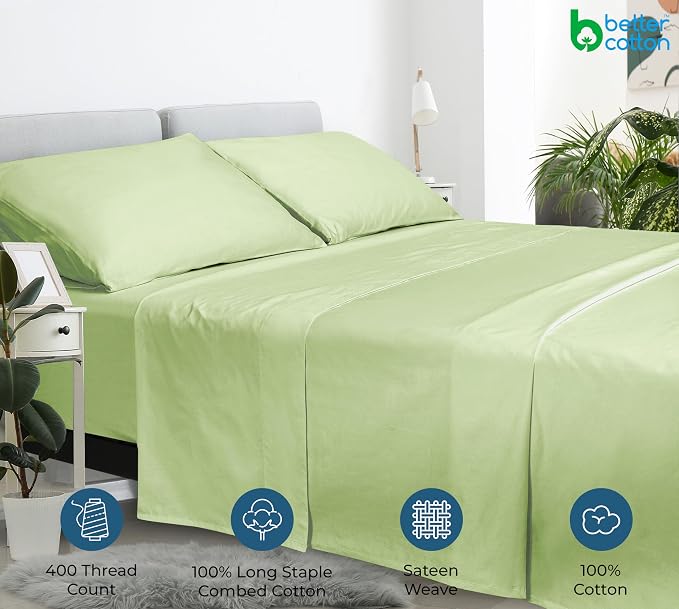 400 Thread Count 100% American Grown Cotton Flat Sheet - Image 7