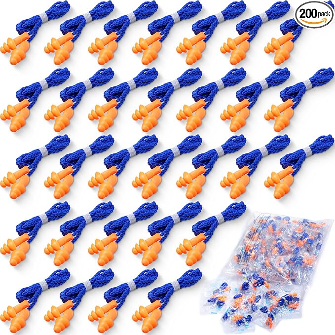 Tondiamo 200 Pairs Ear Plugs Reusable Silicone Earplugs by Tondiamo