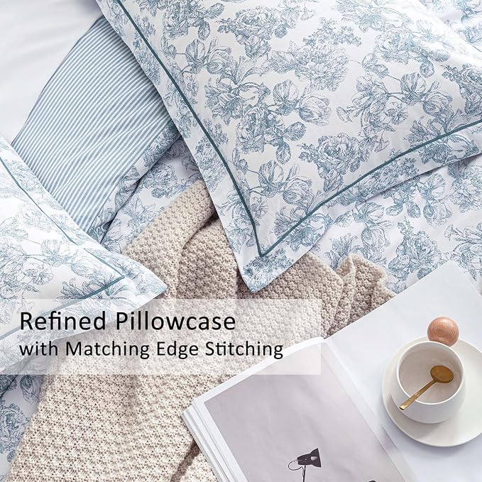 LEMIROE Vintage Cotton Comforter King Size 3Pcs - Image 3