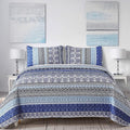 WONGS BEDDING Boho Quilt Set Full Size, Lightweight Bedspread Coverlet Bedding by WONGSBEDDING