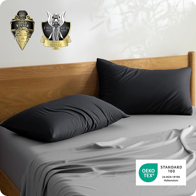 Bedsure Zipper Pillow Cases Queen, Cooling Pillow Cases Queen Size Set of 2 - Image 7