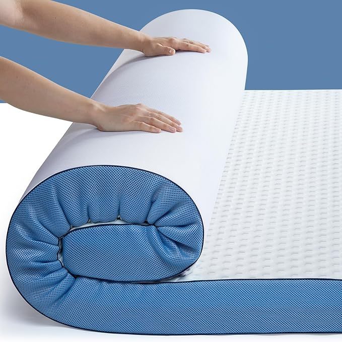 PERLECARE 3 Inch Firm Mattress Topper King Size, Cooling Gel-Infused & Bamboo by PERLECARE-Becausewecare%E2%80%A6