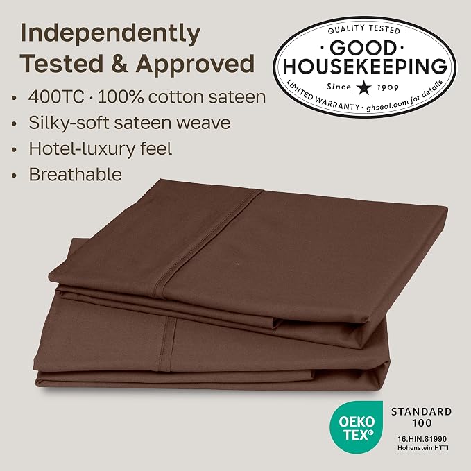 California Design Den Cotton King Pillowcase Set - Image 2