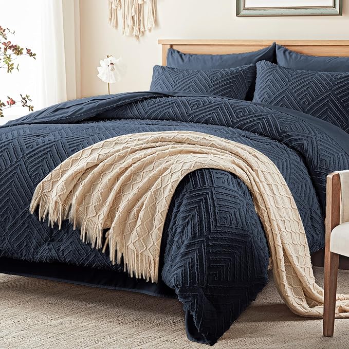 Zzlpp Queen Comforter Set 7 Pieces, All Season Boho Bedding Sets by ZZLPP