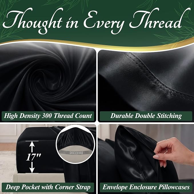 DECOLURE 100% Viscose Derived from Bamboo Sheets King Size - Image 4