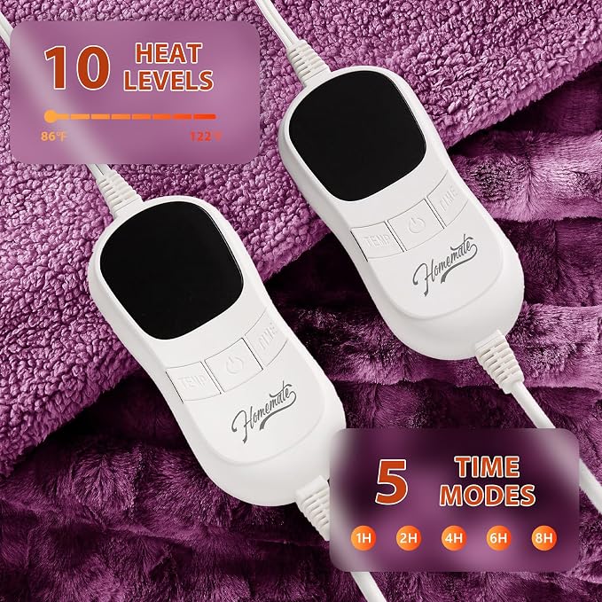 Homemate Electric Heated Blanket Queen Size - Image 3