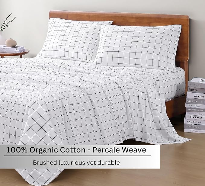 LANE LINEN Twin Sheet Set, 100% Organic Cotton Sheets Twin Size, Premium - Image 3