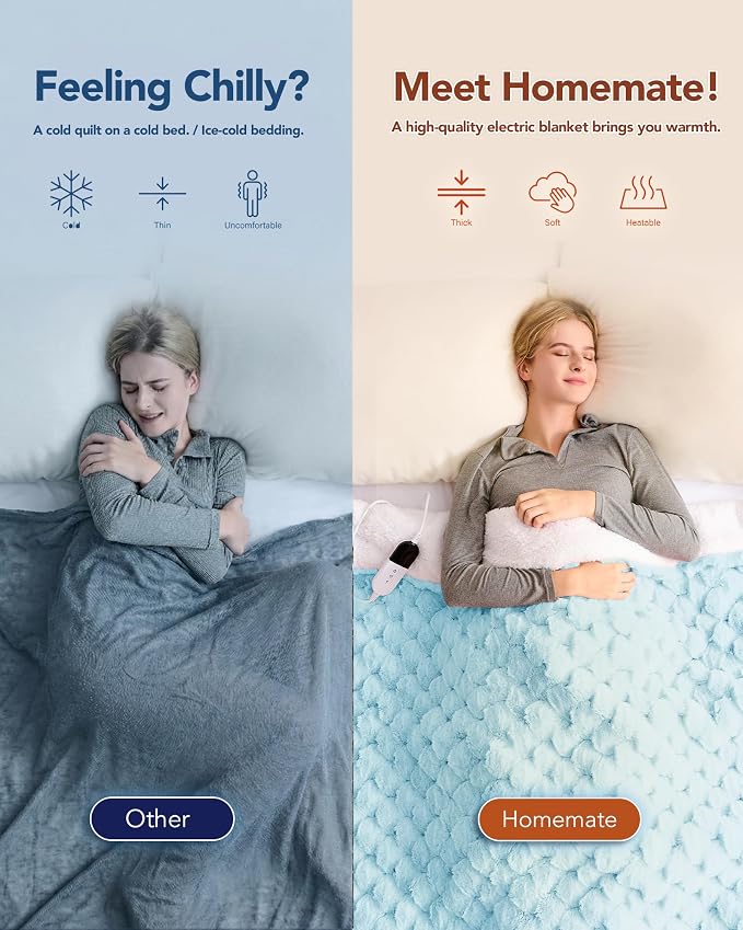 Homemate Electric Heated Throw Blanket - Image 4