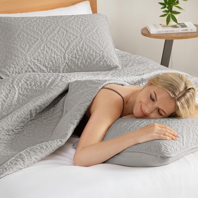 Exclusivo Mezcla California King Quilt Bedding Set, Lightweight Soft Bedspreads - Image 4