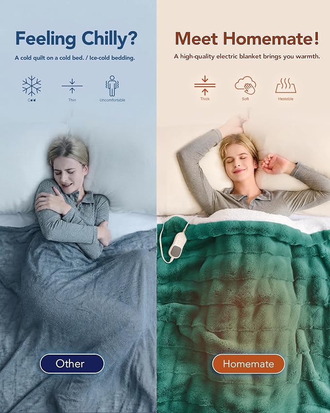 Homemate Heated Blanket Electric Throw - Image 4