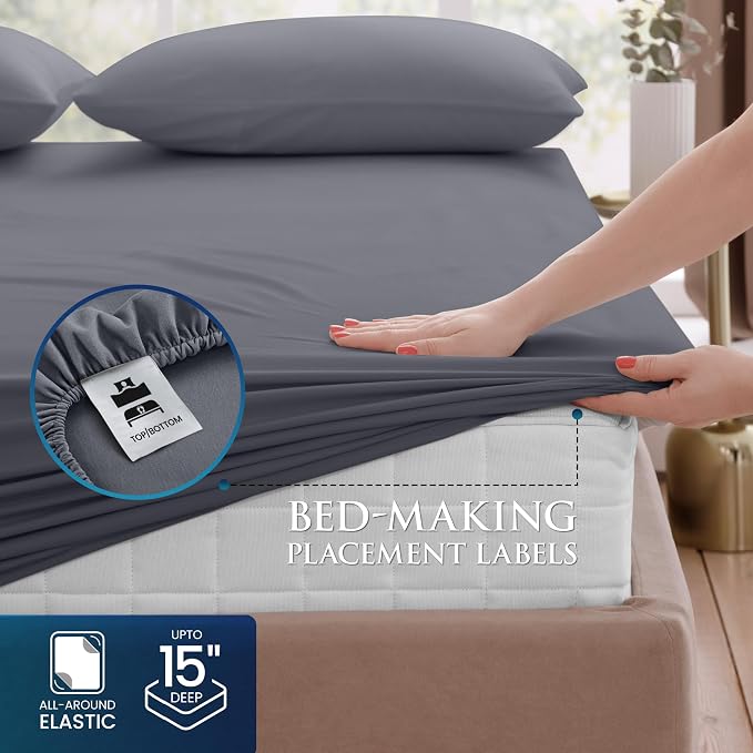 Utopia Bedding Full Size 4 Piece Sheet Set - Image 3