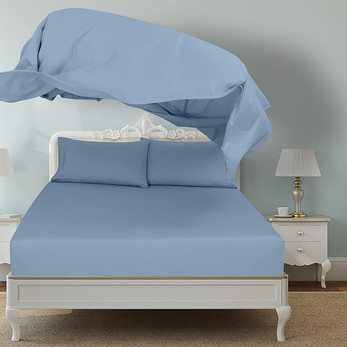 Royale Linens 2 Pack Bulk Flat Sheet Set - Image 2