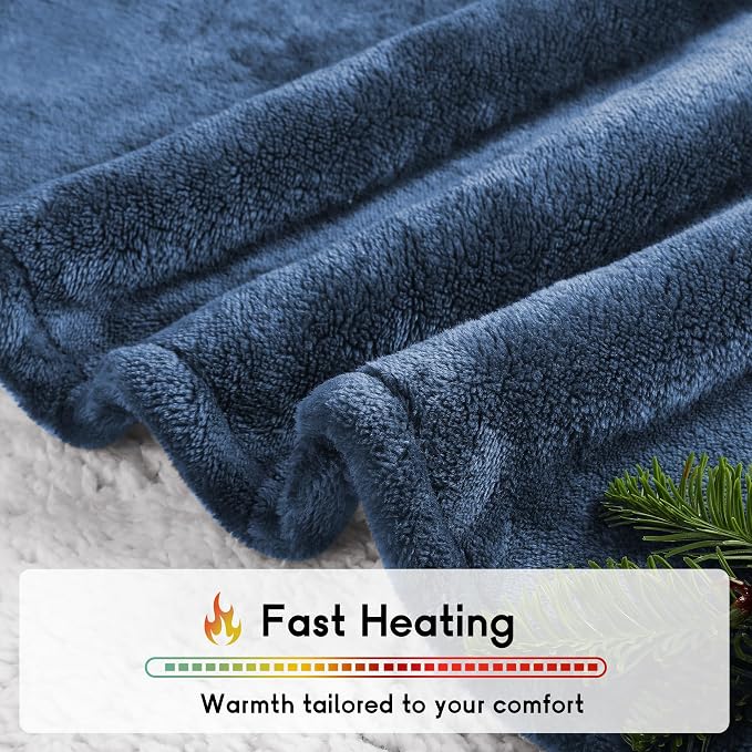 Heated Blanket Electric Throw Size 50''x60'' - Image 3