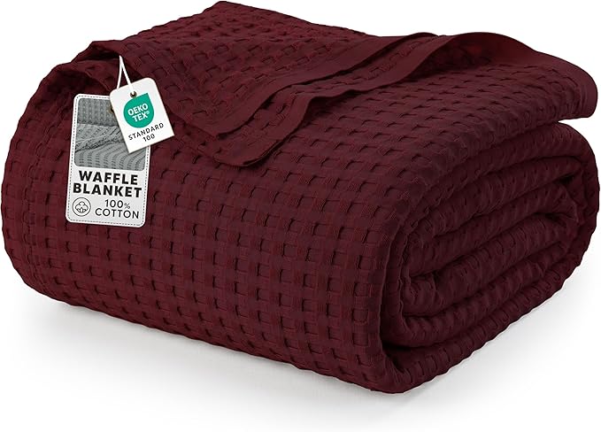 Utopia Bedding 100% Cotton Waffle Weave Blanket King Size by UTOPIABEDDING