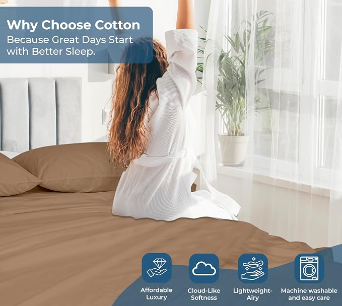 Royale Linens 100% Organic Cotton Full Flat Sheet Only - Image 7