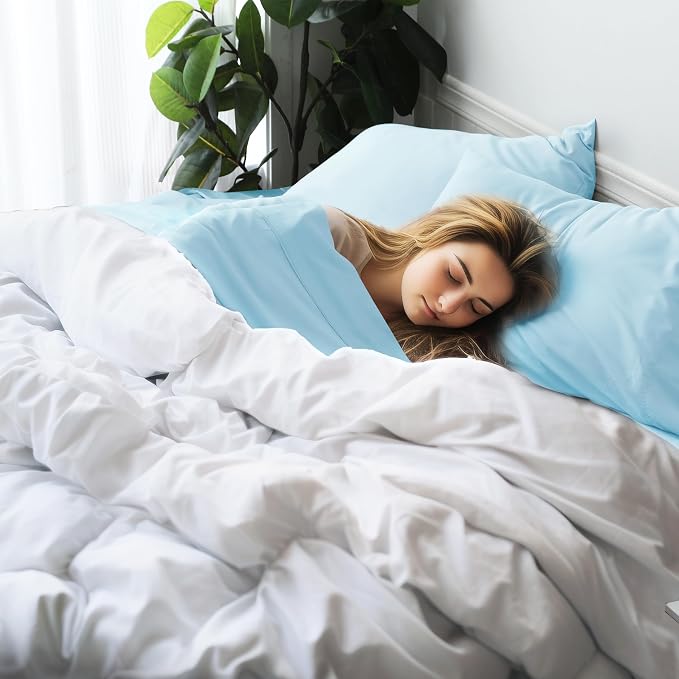 Bamboo Viscose Flat Sheets Only, Sateen Weave Calking Size Flat Sheet Only - Image 6