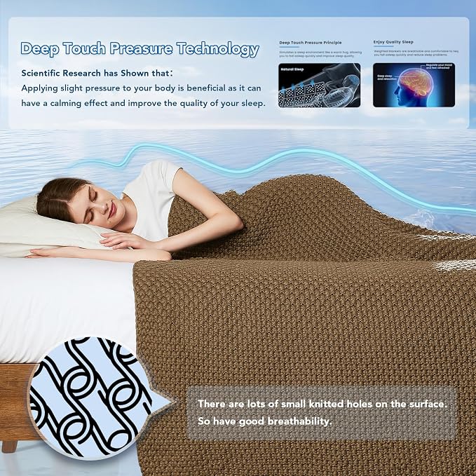 Topcee Knitted Weighted Blanket - Image 3