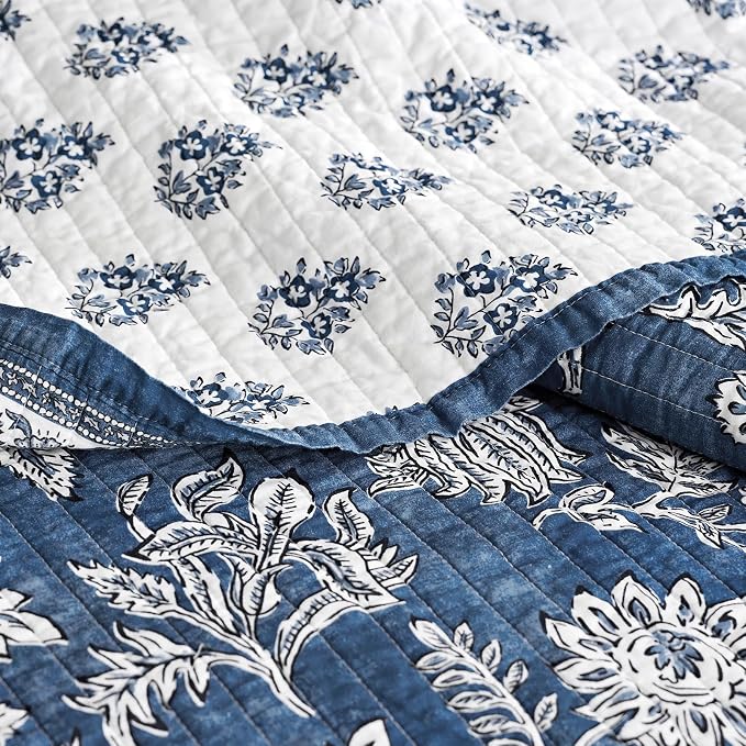 EverGrace Cotton Quilt Set Queen Size, 100% Cotton Reversible Lightweight - Image 5