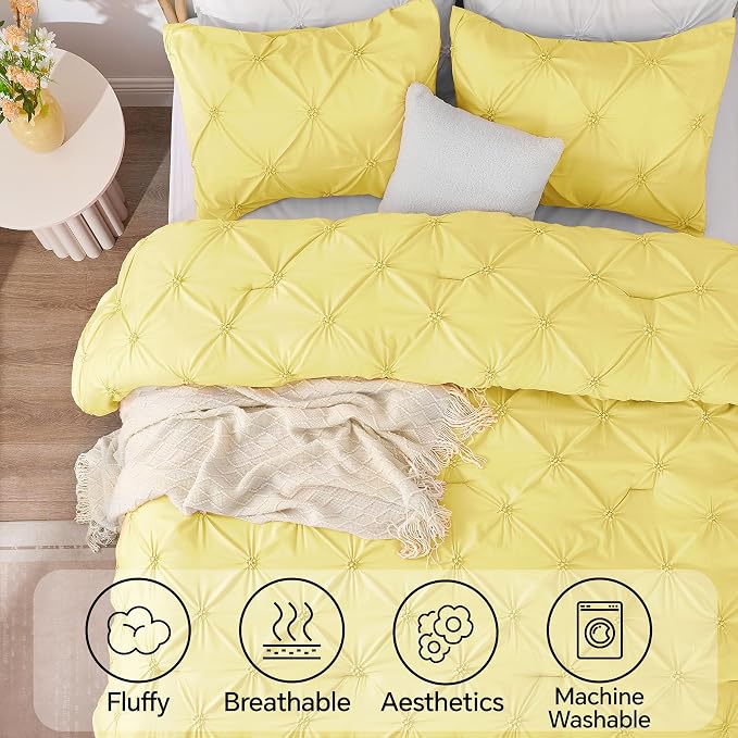 BEDELITE Light Yellow Twin Comforter Set - Image 5