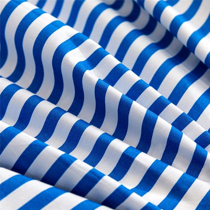 JELLYMONI 100% Natural Cotton 3pcs Striped Duvet Cover Sets, - Image 5