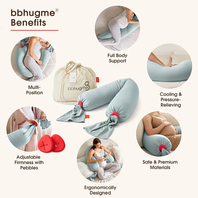 bbhugme Adjustable Pregnancy Pillow – Full Body Support - Image 2