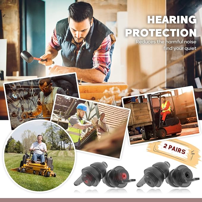 Corded Ear Plugs for Work 2 Pairs, 100x Reusable Ultra-Comfy Earplugs - Image 7