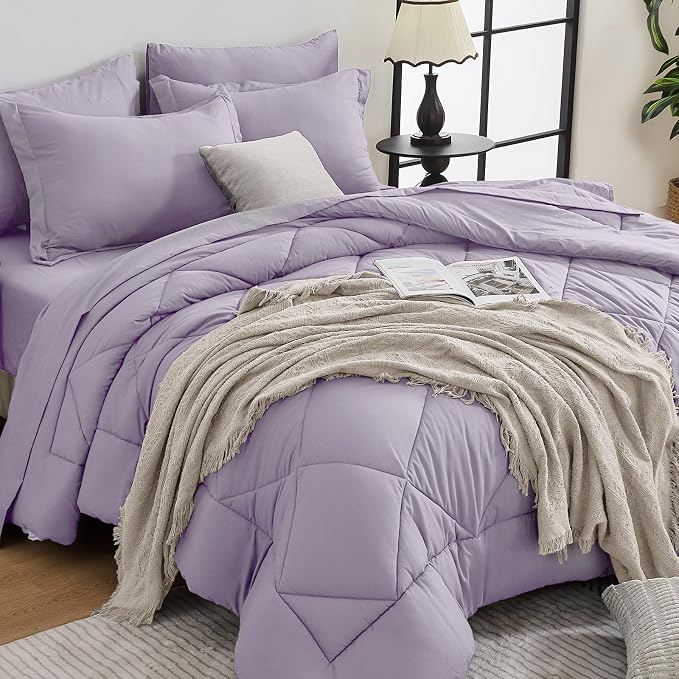 HEVUMYI Full Purple Comforter Set by HEVUMYI