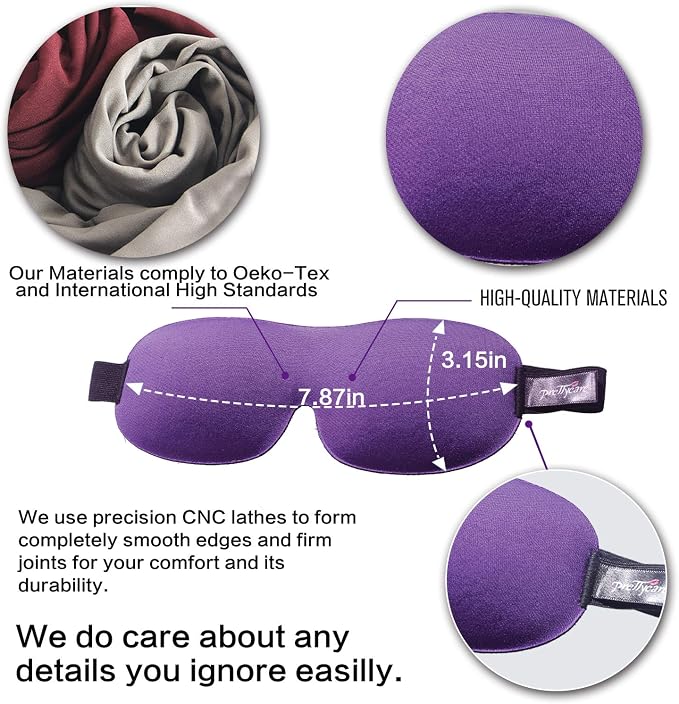 PrettyCare 3D Sleep Mask 2 Pack, Eye Mask - Image 5