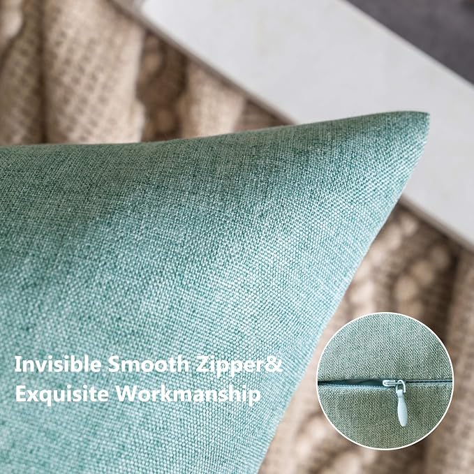 MIULEE Pack of 2 Decorative Outdoor Solid Waterproof Throw Pillow Covers Spring - Image 3