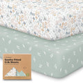 KeaBabies 2-Pack Organic Crib Sheets by KeaBabies