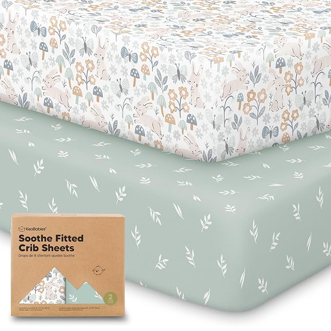 KeaBabies 2-Pack Organic Crib Sheets by KeaBabies