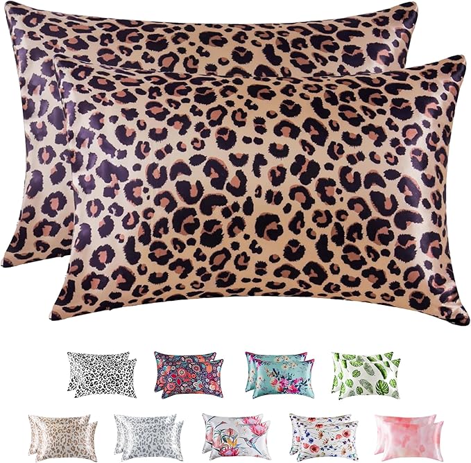 MR&HM Satin Pillowcase for Hair and Skin, Silk Satin Pillowcase 2 Pack by MRHM