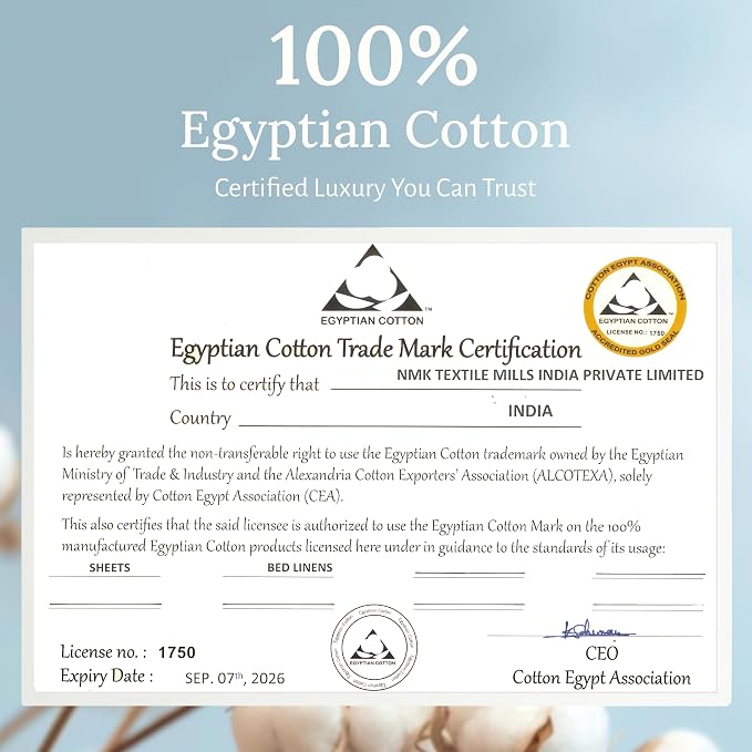 California Design Den 100% Egyptian Cotton Pillowcases Standard Size/Queen Size - Image 6