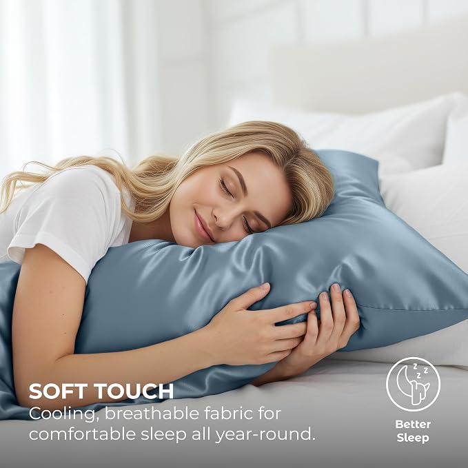 Pure Bedding Satin Pillowcase 2 Pack - Image 3