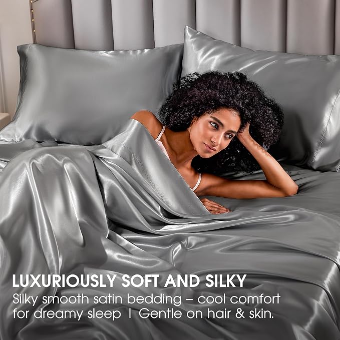 FreshCulture Satin Sheets King Size - Image 6