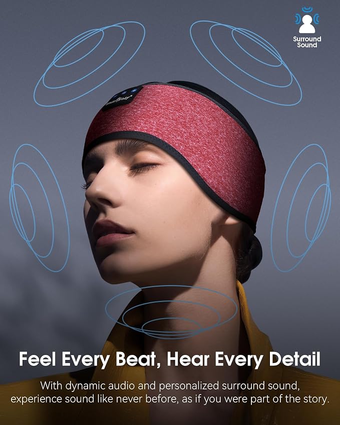 MUSICOZY Sleep Headphones Wireless Bluetooth 5.4 Headband, Music Sports - Image 4