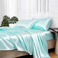 MR&HM Satin Bed Sheets, Full Size Sheets Set by MRHM
