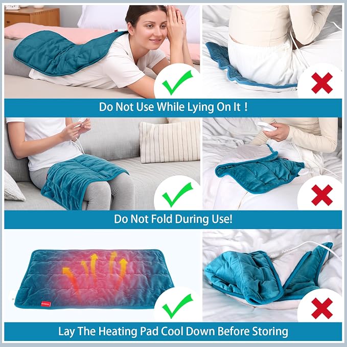 Comfytemp Weighted Heating Pad for Back & Period, FSA Eligible Electric Heat Pad - Image 9