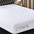 Utopia Bedding 2 Pack Quilted Fitted Mattress Pad, King Size, Elastic Fitted by UTOPIABEDDING