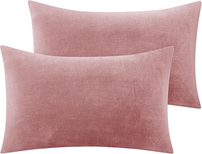 BEDELITE Flannel Pillowcases Standard Set of 2, Super Soft Fleece Pillow Case by BEDELITE