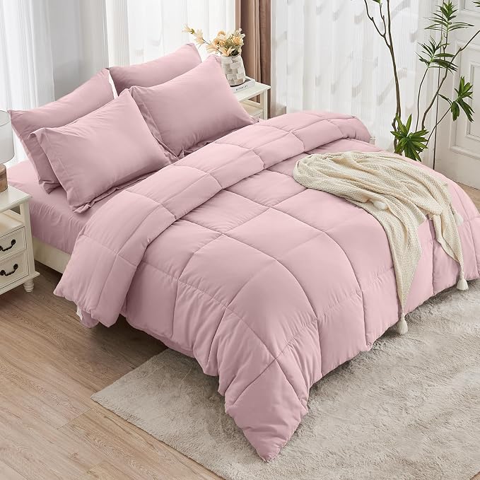 JOLLYVOGUE Queen Comforter Set, Ultra-Soft Bed in a Bag Queen Size 7 Pieces - Image 9