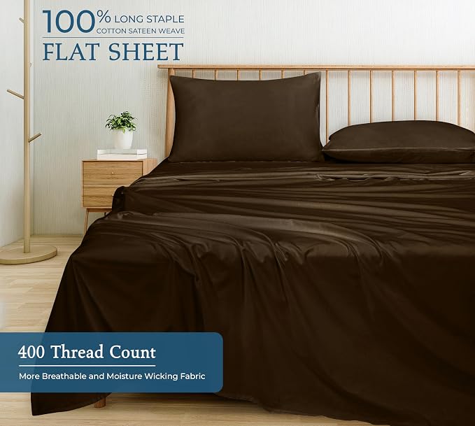 400 Thread Count 100% American Grown Cotton Flat Sheet - Image 4