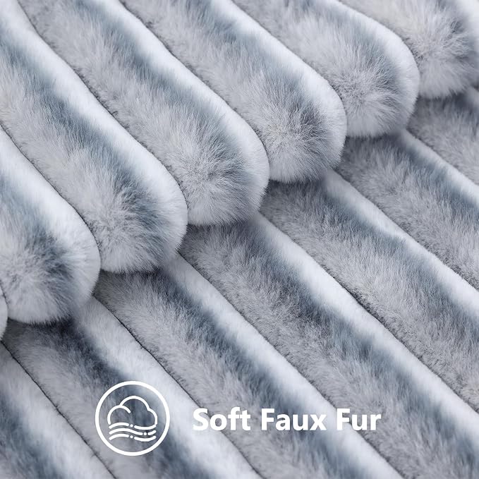 decorUhome Cozy Faux Fur Throw Pillow Covers 18x18 Set of 2 Decorative Soft - Image 3